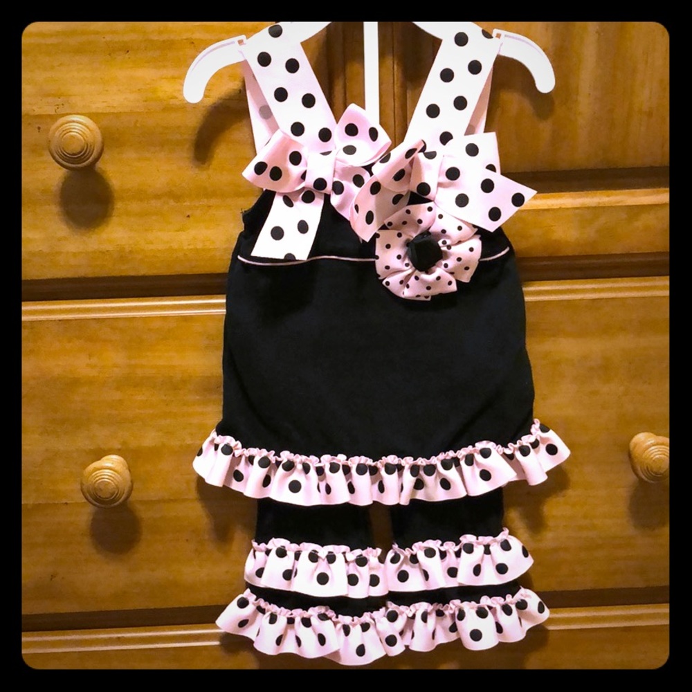 Mud Pie Baby Polka Dot Outfit
